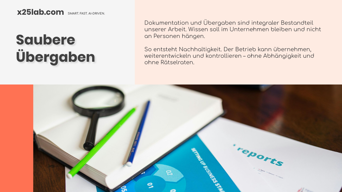 Saubere Übergaben im Betrieb sichern — x25lab.com – Saubere Übergaben