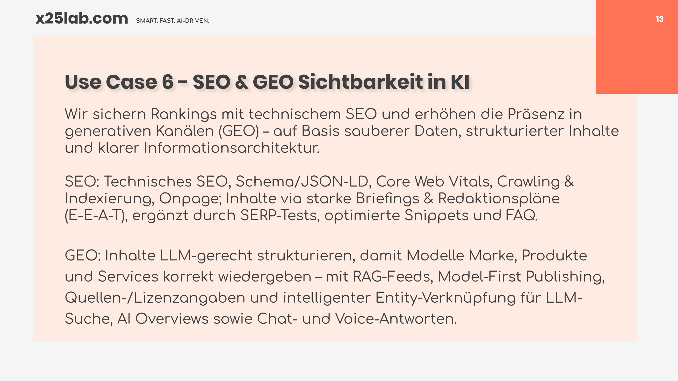 Use Case 6 - SEO & GEO Sichtbarkeit in KI